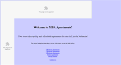 Desktop Screenshot of mbaapartments.com